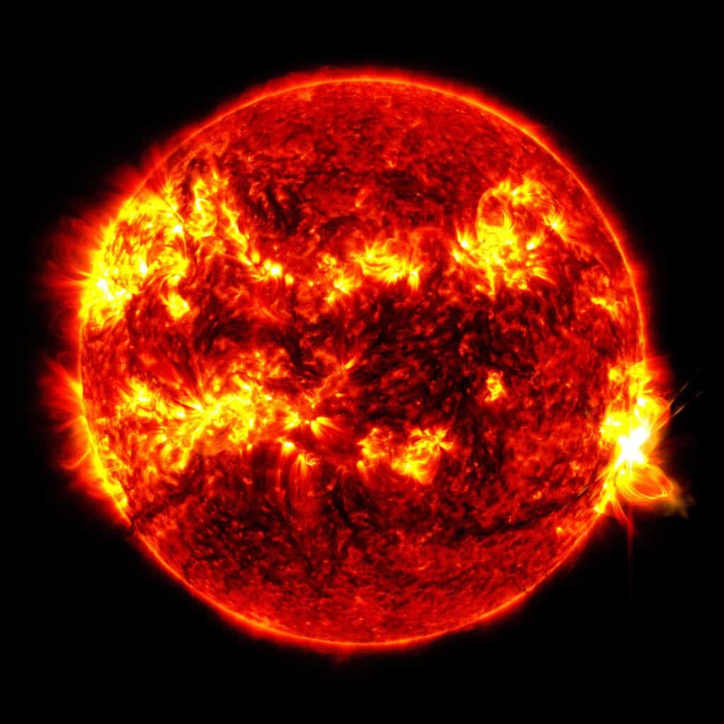 Photo of solar activity in the sun