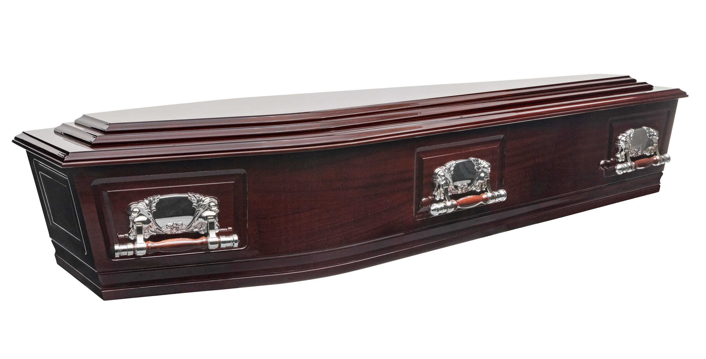 Casket photographed studio style and clear cut.