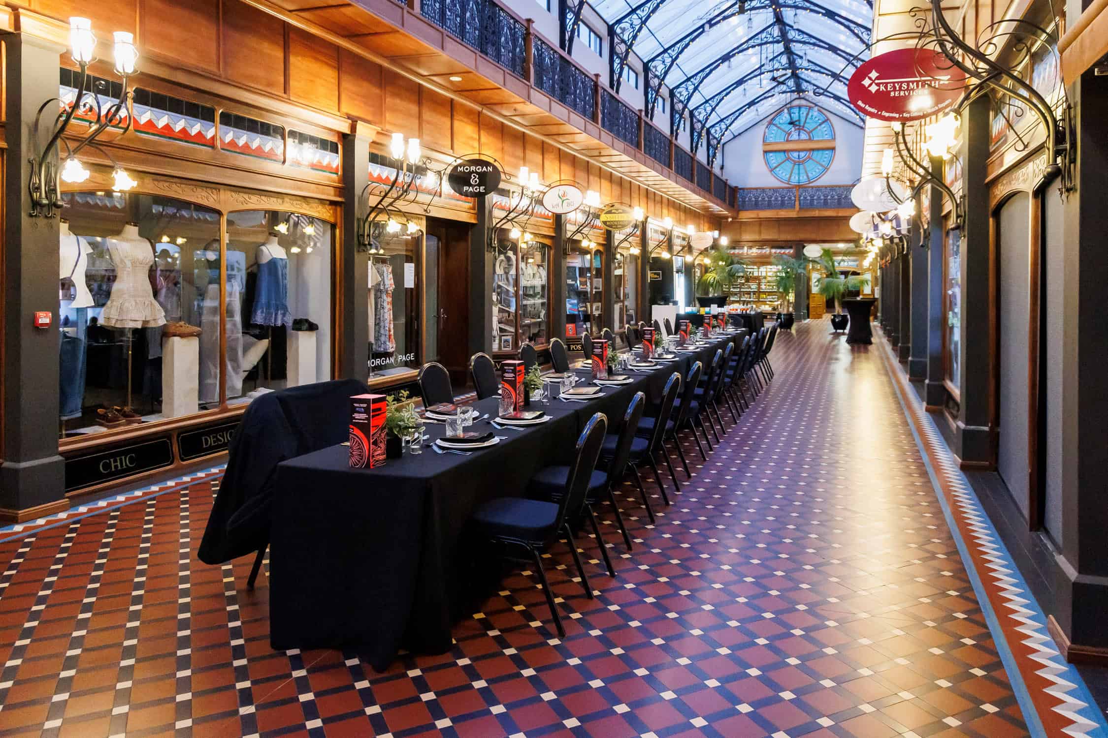 The Tannery set up prior to a corporate event evening.